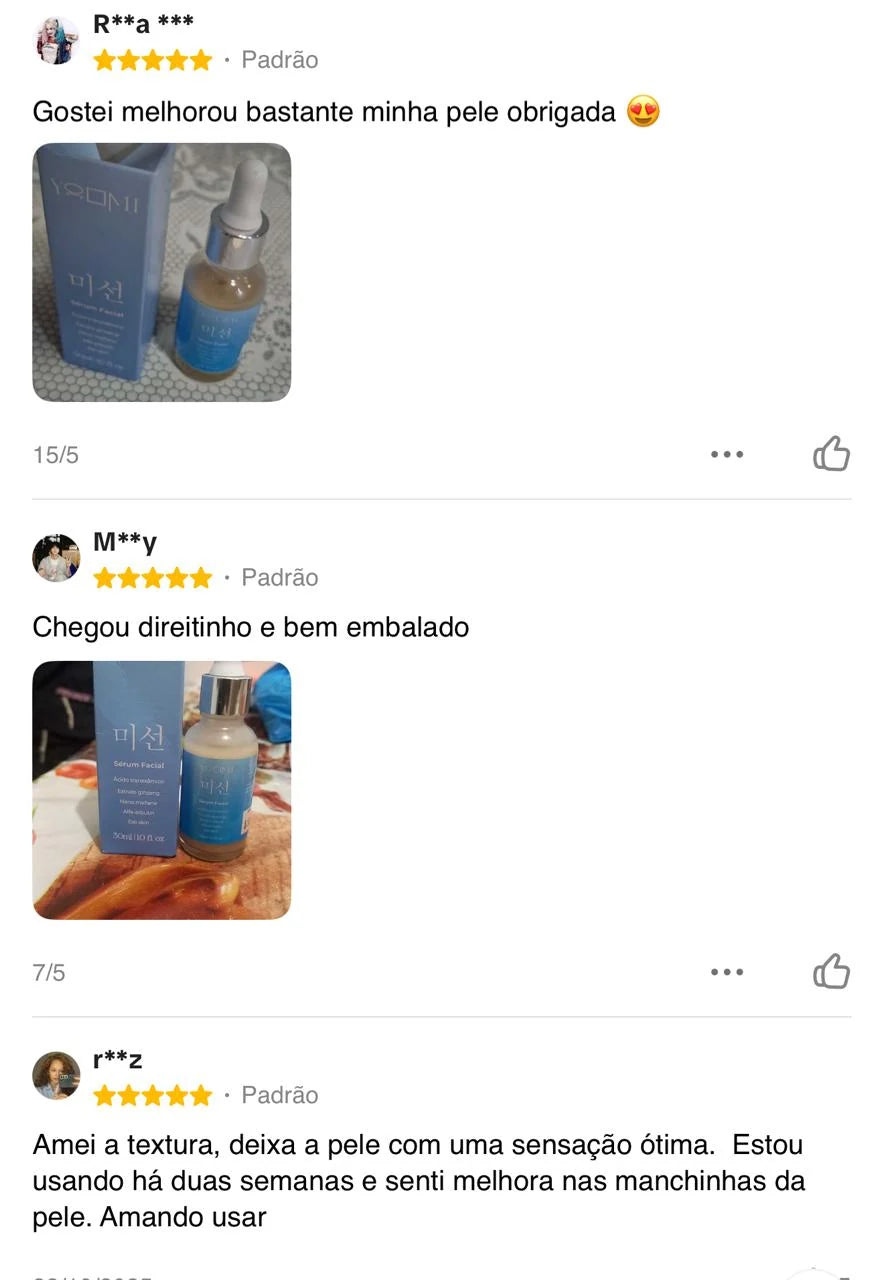 Avaliação com foto: textura da pele após o uso
